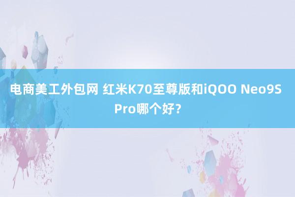 电商美工外包网 红米K70至尊版和iQOO Neo9S Pro哪个好？