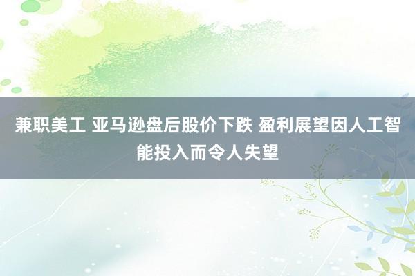 兼职美工 亚马逊盘后股价下跌 盈利展望因人工智能投入而令人失望