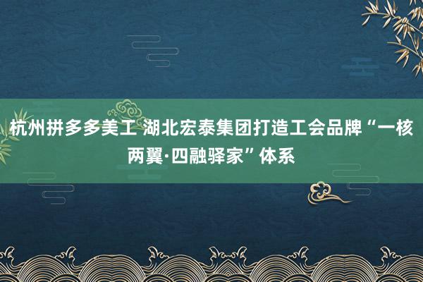 杭州拼多多美工 湖北宏泰集团打造工会品牌“一核两翼·四融驿家”体系